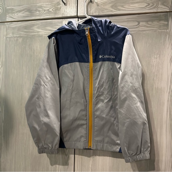 Preowned Boys Columbia Windbreaker Size XS Gray Blue - Picture 1 of 6